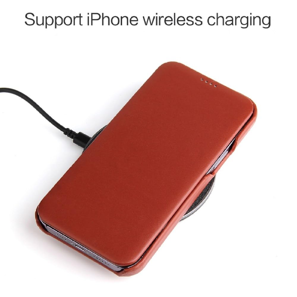 Leanther Funda con Tapa para iPhone 6S 7 8 Plus SE X XR XS 11 14 Pro MAX 12 13 Funda de Cuero con imán Incorporado, Rojo, para iPhone 7 (8) Plus