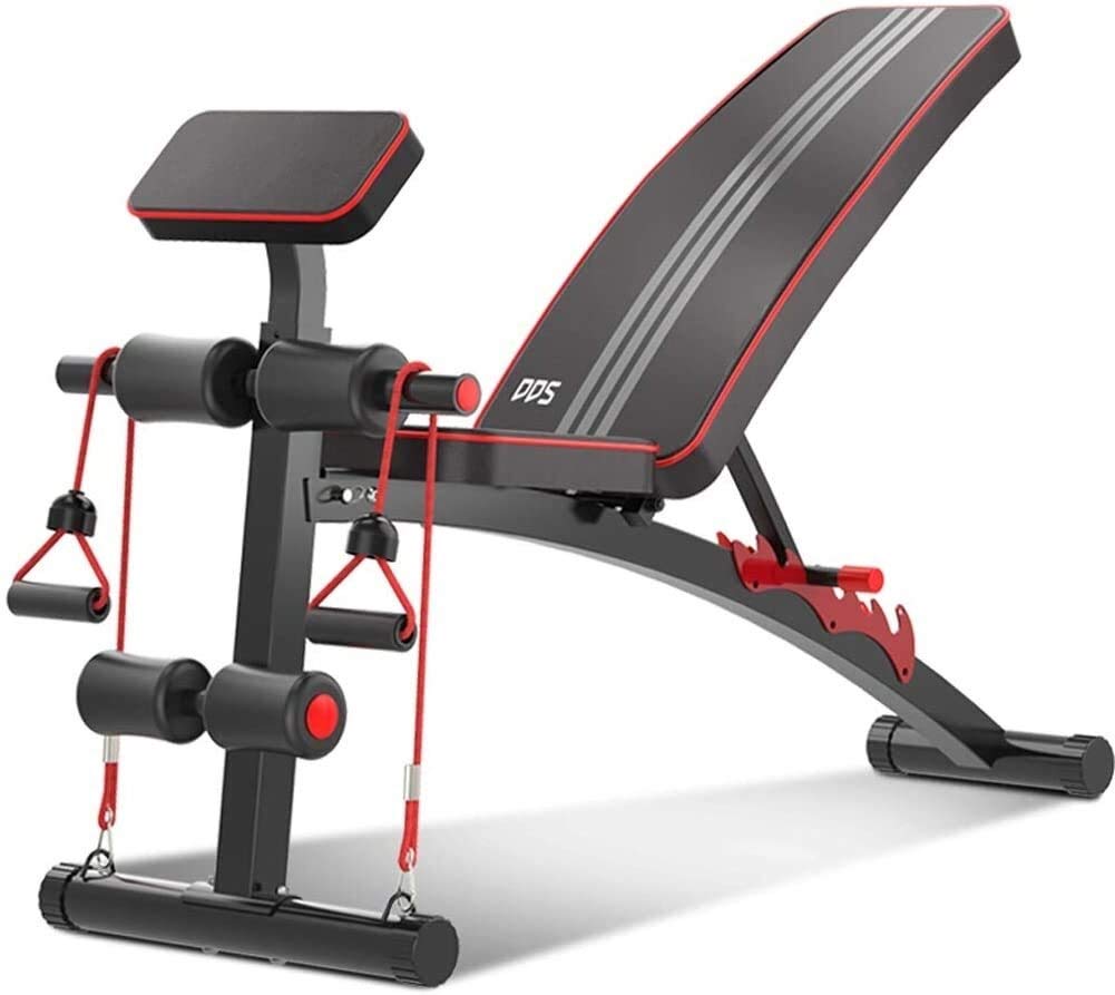 YZPTYD Adjustable 90°Flat Weight Bench, Adjustable Weight Benches Sit up Bench Abdominal Exercise Crunch Board Black Home Gym Use Foldable Fitness Equipment Sit-ups Bench