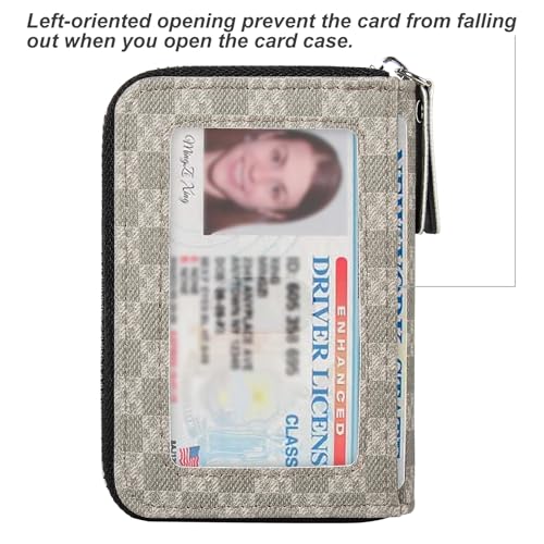 Image of Credit Card Wallet, RFID Card Case Wallet, Zipper Card Cases Holder for Men Women, RFID Blocking, KeyChain Wallet, Compact Size Card Organizer Case for Women