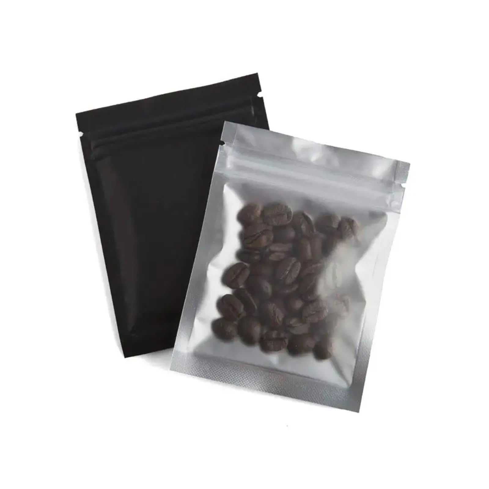 bolsas con cierre hermético, Bolsas de aluminio con cierre hermético, paquete 100 unidades, multicolor, varios tamaños(Black,8.5x13cm (3.25x5in))