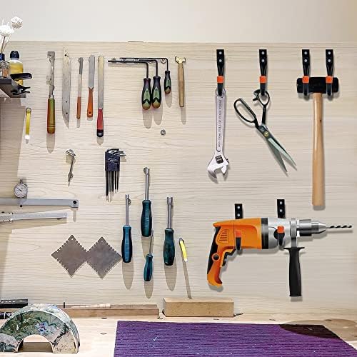 MHHO-WG Heavy Duty Garage Storage Hooks ,Wall Mounted Utility Hooks,Garage Hanger Organizer ,6 Pack for Garage Wall Ladders Bikes Tools Garden Equipment - 5