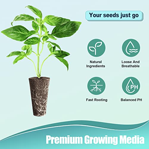 Image of Haligo 100pcs Square Pods for Hydroponics Growing System, 50pcs Square Grow Sponges with 50pcs Pods Labels, Supplies Replacement, Compatible with IDOO, QYO, LYKO