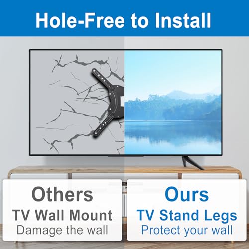 Image of Metal Base TCL TV Legs for 70 inch 75 inch TCL Roku TV Stand Feet Replacement