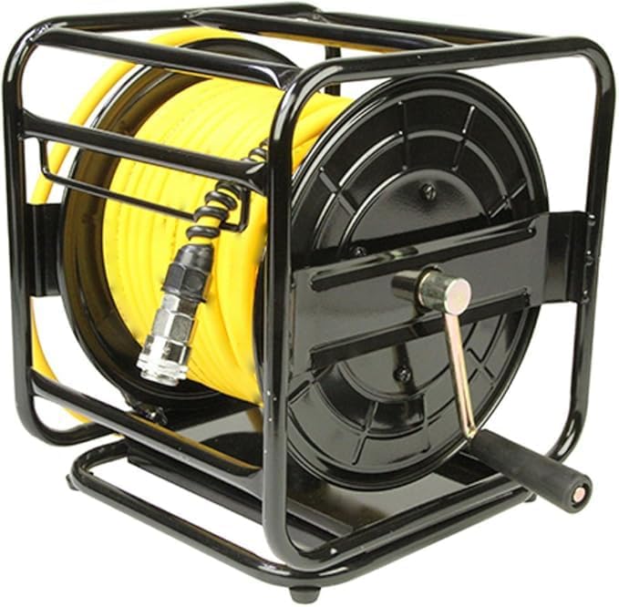 エアーホースリール セーフティソフト で柔らかい 回転台付 30m