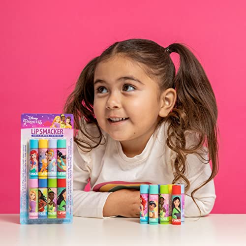 Lip Smacker Disney Princess Flavored Lip Balm Party Pack 8 Count, Clear, For Kids #TOP1
