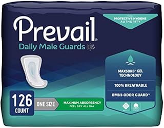 Prevail Proven | Male Incontinence Guards | Maximum Absorbency | 126 Count