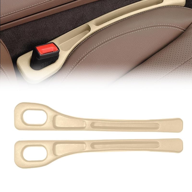 AIBINGBH Confezione da 2 Riempitivi per Fessure per Seggiolini Auto per Audi Q3 2019-2024, Riempitivo per Fessure per Seggiolini Auto, Impedisce la Caduta degli Oggetti,Beige