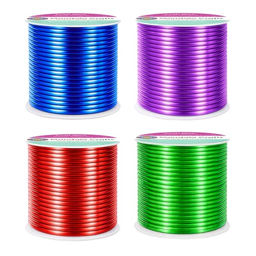 Image of Mandala Crafts 13 Gauge Rainbow Anodized Aluminum Craft Wire, 240 FT | Colored, Flexible, Bendable, for Bonsai, Armature, Sculpting, Wire Wrapping, Jewelry Making, Weather & Tarnish Resistant