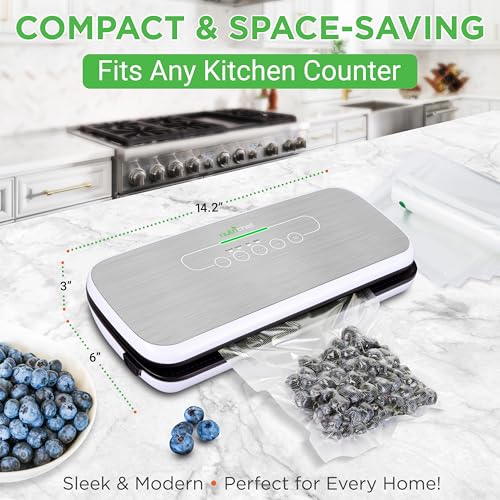 Nutrichefvacuumsealerautomaticvacuumairsealingsystemforfoodpreservationwstarterkitcompactdesignlabtesteddrymoistfoodmodesledindicatorlights  Urban Country Home Decor Nutrichef vacuum sealer automatic vacuum air sealing system for food preservation w starter kit compact design lab tested dry moist food modes led indicator lights  urban country home decor