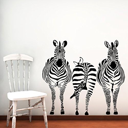 Wall Decal Zebra Animals Jungle Safari African Childrens Decor Kids Vinyl Sticker Wall Decals Nursery Bedroom Murals Playroom Art (6121)