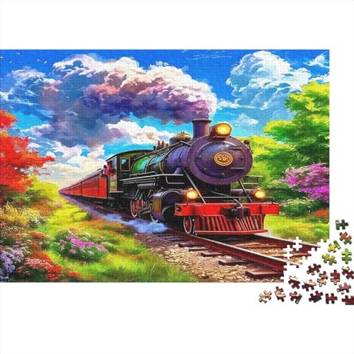Rompecabezas de tren de vapor: juego desafiante para adultos de 1000 piezas