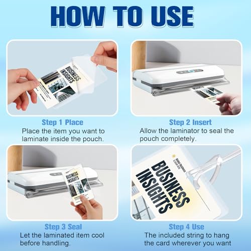 Image of 100 Pieces 7 Mil 2 1 /2 inch x 4 1 /4 inch Luggage Tag Laminating Pouches with Slot Hole Thermal Laminate Pouch Tags Kit Resealable for Work Permits Pass Cards Student ID Cards (100, 7 Mil)