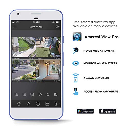 Amcrest Telecamera di sicurezza PoE IP PTZ ProHD