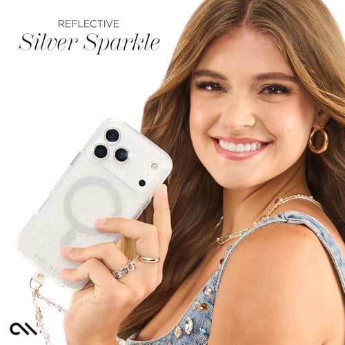Image of Case-Mate iPhone 17 Pro Case - Twinkle Stardust | Compatible with MagSafe - Stylish Sparkly Phone Cover with 12ft Drop Protection - Magnetic Phone Cover for iPhone 17 Pro