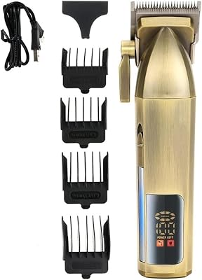 RASRGTRQ Hair for Men Retro Clipper LCD Digital Display Oil Head Salon Trimmer