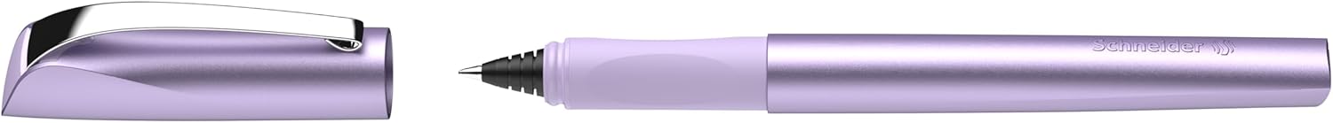 Schneider Ceod Shiny 186256 Rollerball Pen (Right and Left-Handed Users, Line Width M, Includes Ink Cartridge Royal Blue) Purple
