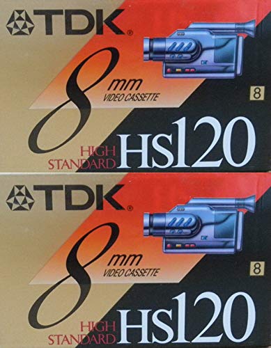 TDK HS120 rubans adhésifs 8 mm cassette vidéo analogique pack de 2