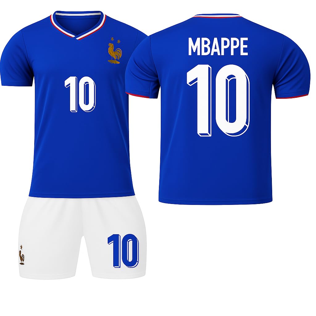フランス代表エムバペ選手ユニフォーム　ワールドカップ 予選　レアルマドリード レアルマドリード 25-26 アウェイ 半袖 ユニフォーム No.10 エムバペ