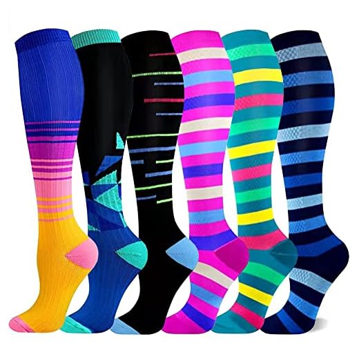 SHYL~JIER Chaussettes de compression ​pour homme et femme 20-25 mmHg Idéal pour le médecin, l'allaitement, le fitness, les œdèmes, les varices, les voyages, la grossesse