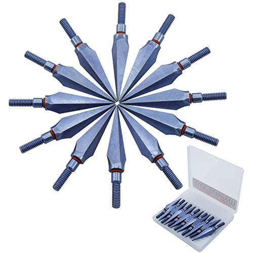 maifield Broadheads One Piece Broad Head Archery Arrow Head 100/150 Grains 12PCS Screw-in...
