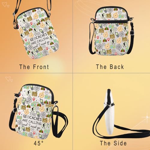 Geocache Crossbody Bag Geocache Lover Geocaching Gift Geocacher Gift Treasure Hunter Wallet Bag3