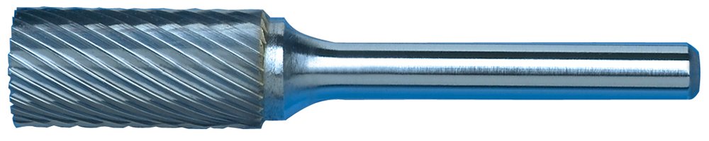 Morse Cutting Tools 59828 1/4" Shank Burrs, Solid Carbide, Bright Finish, Cylinder Shape End Cut, Single Cut, Toll No SB-14, 3/16" Diameter