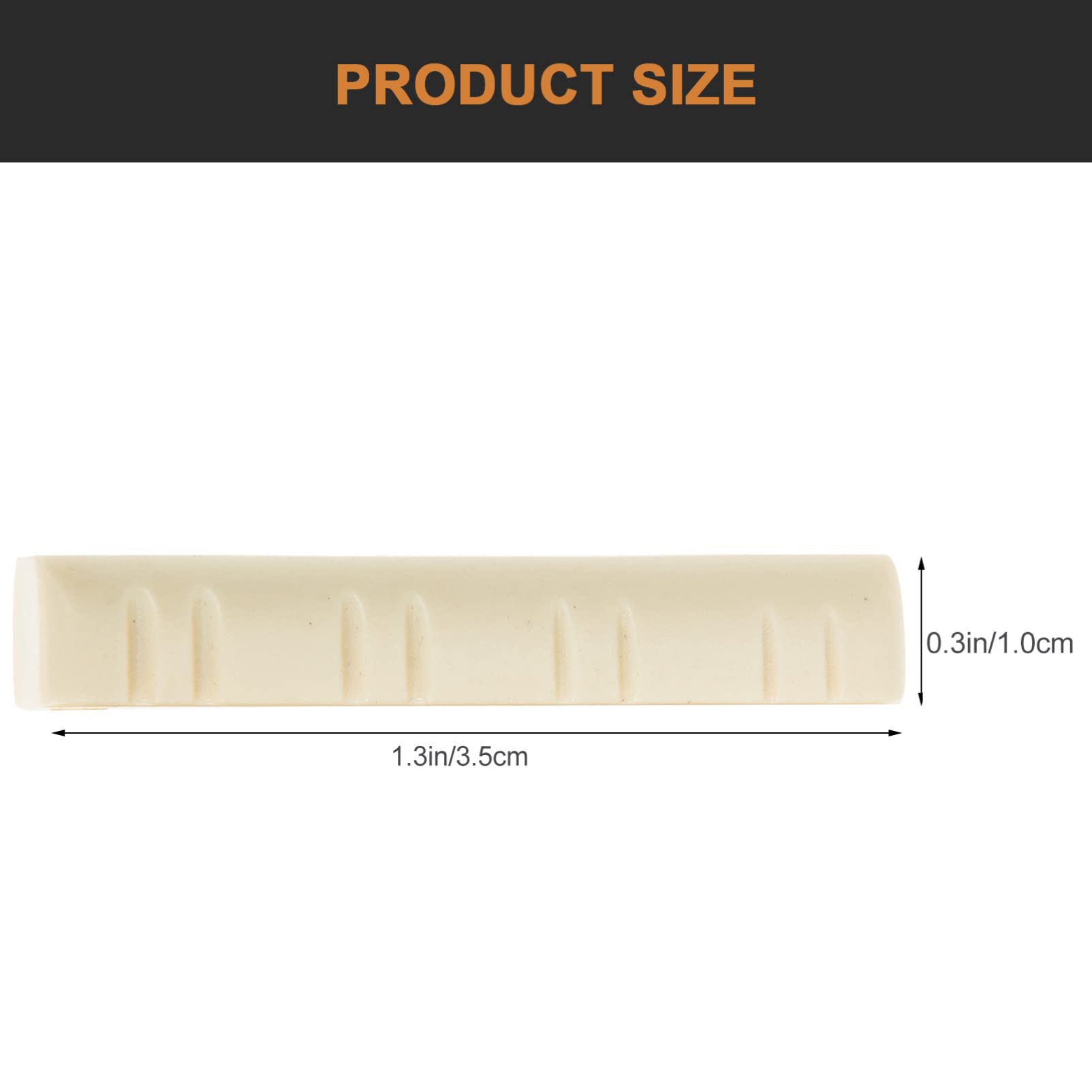 GALPADA 2pcs Mandolin String Nuts Bone Nut Saddles for Mandolin Strings Light Music Parts