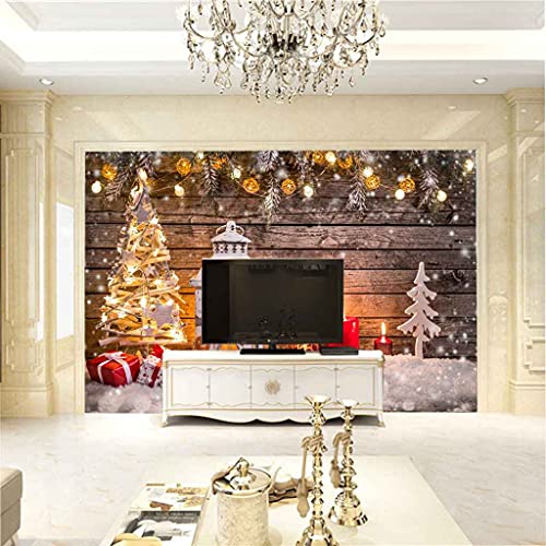 Papier peint auto-adhésif canevas effet 3D déco de Noël