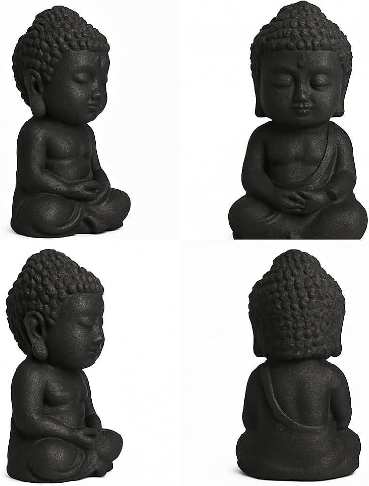 Amazon.co.jp: シュンガイト製ミニ仏像 坐禅ポーズ｜エネルギー浄化