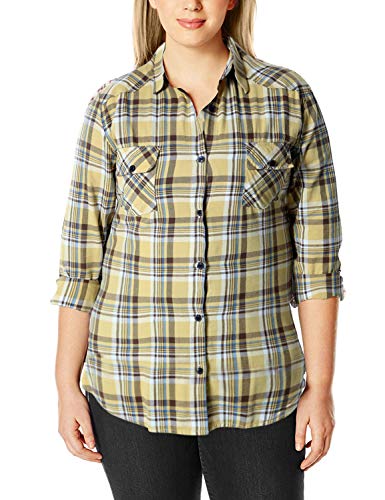 Image of Match Women's Long Sleeve Plaid Flannel Shirt #2021