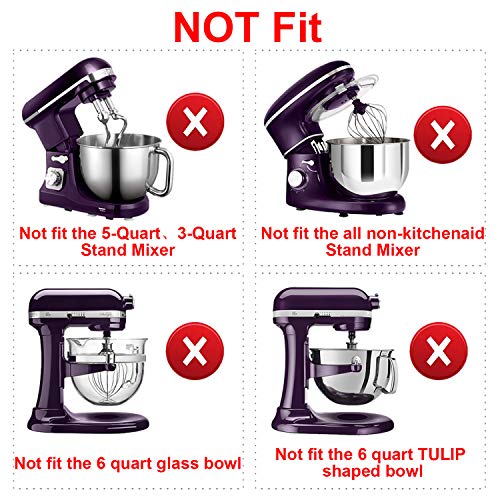 AIZARA 6 Quart Kitchenaid Mixer Attachments for KitchenAid 6 QT Bowl-Lift Stand Mixer, Flat Beater Flex Edge Beater for Kitchenaid Mixer 6 qt, Bowl Scraper Blade Paddle, Kitchenaid Mixer Accessory
