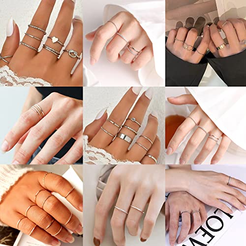 3Pcs CZ Stacking Rings for Women Stainless Steel Twisted Midi Knuckle Ring CZ Wedding Band Ring Minimalist Thin Stackable Rings Comfort Fit Size 6-103