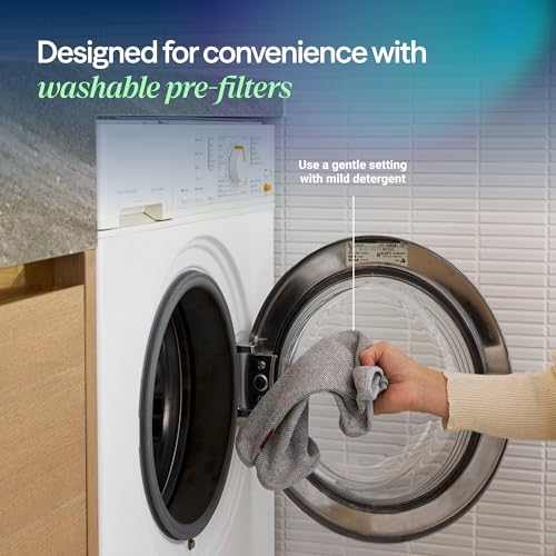 Image of Blueair Blue Signature Pre-Filter in Nordic Fog - Washable Fabric, Captures Dust, Hair & Pet Dander, Extends Main Filter Life - Compatible with Blue Signature Large Air Purifier
