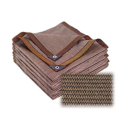 Privacy Screen Shade Cloth 90% Shading Cover 3.3X13FT 9.9X29.5FT 13X39.4FT 26X32.8FT Brown Sun Shade Net for Plants Cover, Greenhouse, Patio, Chicken Coop, Tomatoes (Color : Brown, Size : 8x8m/26x26