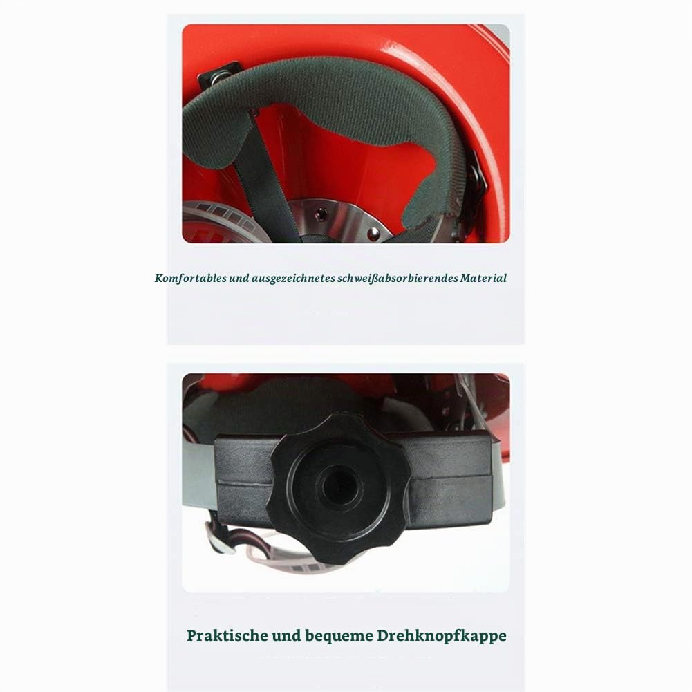 Aluminiumhelm, Arbeitshelm Einstellbarer Schutzhelm - Bauhelm mit 4-Punkt Gurtband, Bauarbeiterhelm mit verstellbarem Helm, Bauhelm Aluminium Hard hat