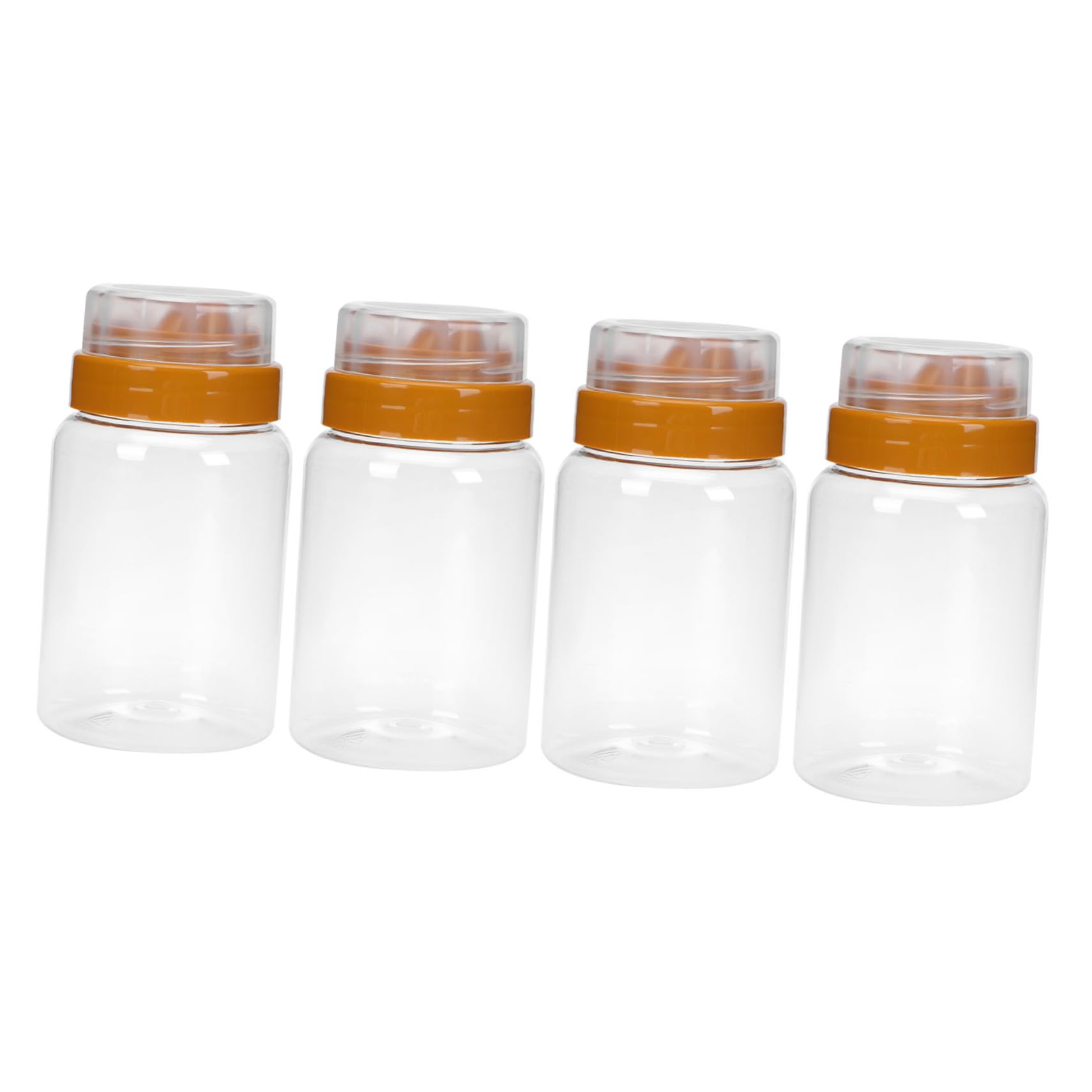 TOPPERFUN 4Pcs Airtight Honey Storage Jars with Unique Reflux Inlet Design Kitchen Containers for Honey Syrup Smooth Surface Easy to Clean for Home Use