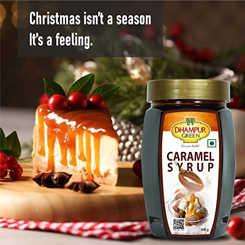 Image of Dhampure Speciality Caramel Syrup, 1Kg (500Gx2) | For Bake Cake Coffee Popcorn Milkshake Frappe | Making & Baking