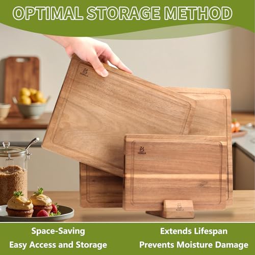Set de Tablas Para Cortar de Madera Acacia 3 Piezas miniatura 6
