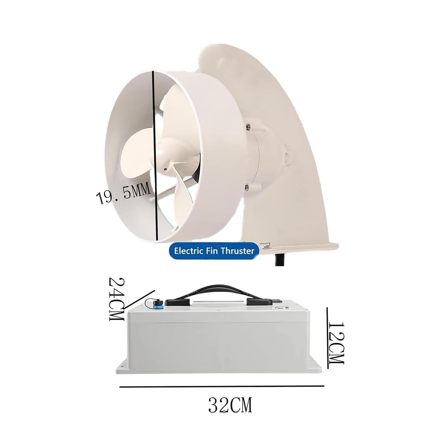 Motor eléctrico sin escobillas de 380 W con control remoto, propulsor submarino impermeable para tablas de remo y kayaks, propulsión silenciosa, hasta 5 mph, batería de larga duración, kit de fácil