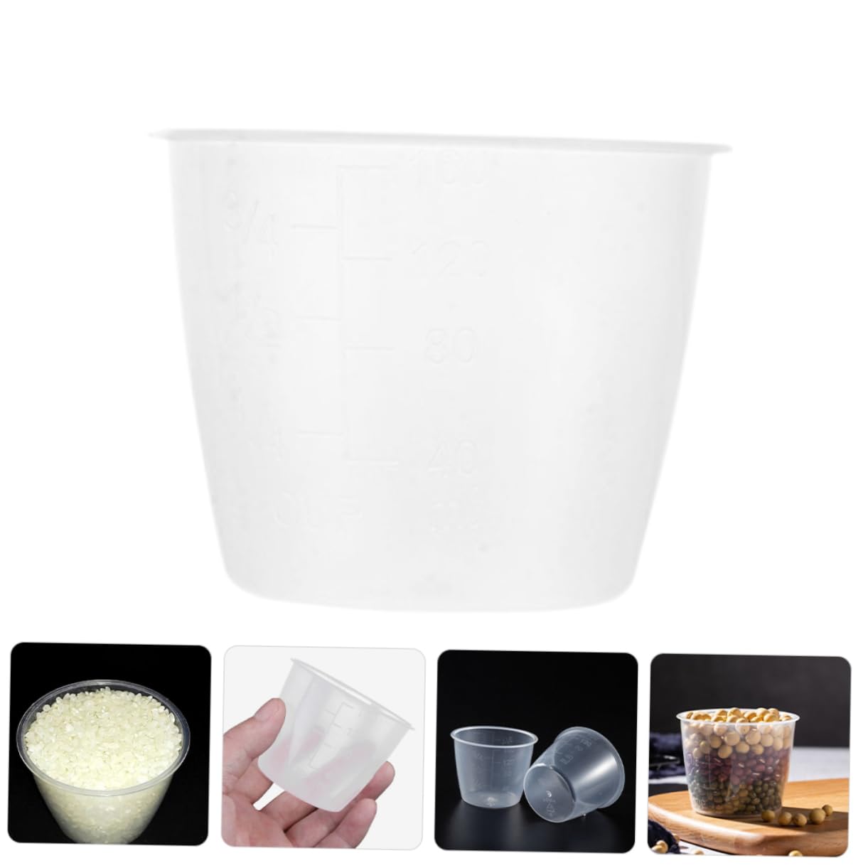 Alipis 60 Piezas Taza Medidora De Olla Arrocera Taza Medidora Graduada Taza para Hornear Cuchara para Granos De Café Taza Medidora De Líquido Taza De Control De Porciones Herramienta De