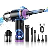 Compressed Air Duster & Vacuum 2 in 1- Electric Air Duster for Computers- 91000RPM Keyboard Cleaner for Office,7600mAh,Replaces Compressed Air Cans for Car,Sofa,Office Equipment,Swimming Rings