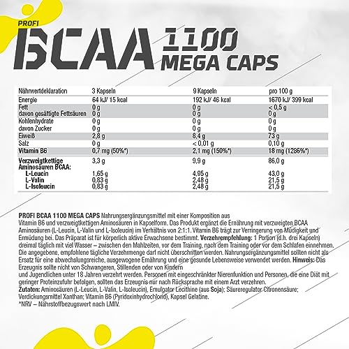Olimp Sport Nutrition BCAA 1100 Mega Caps – Aminosäuren Kapseln