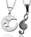 Jstyle Jewelry Stainless Steel Best Friend Puzzle Pendant,Music Note Engraved,with Chain