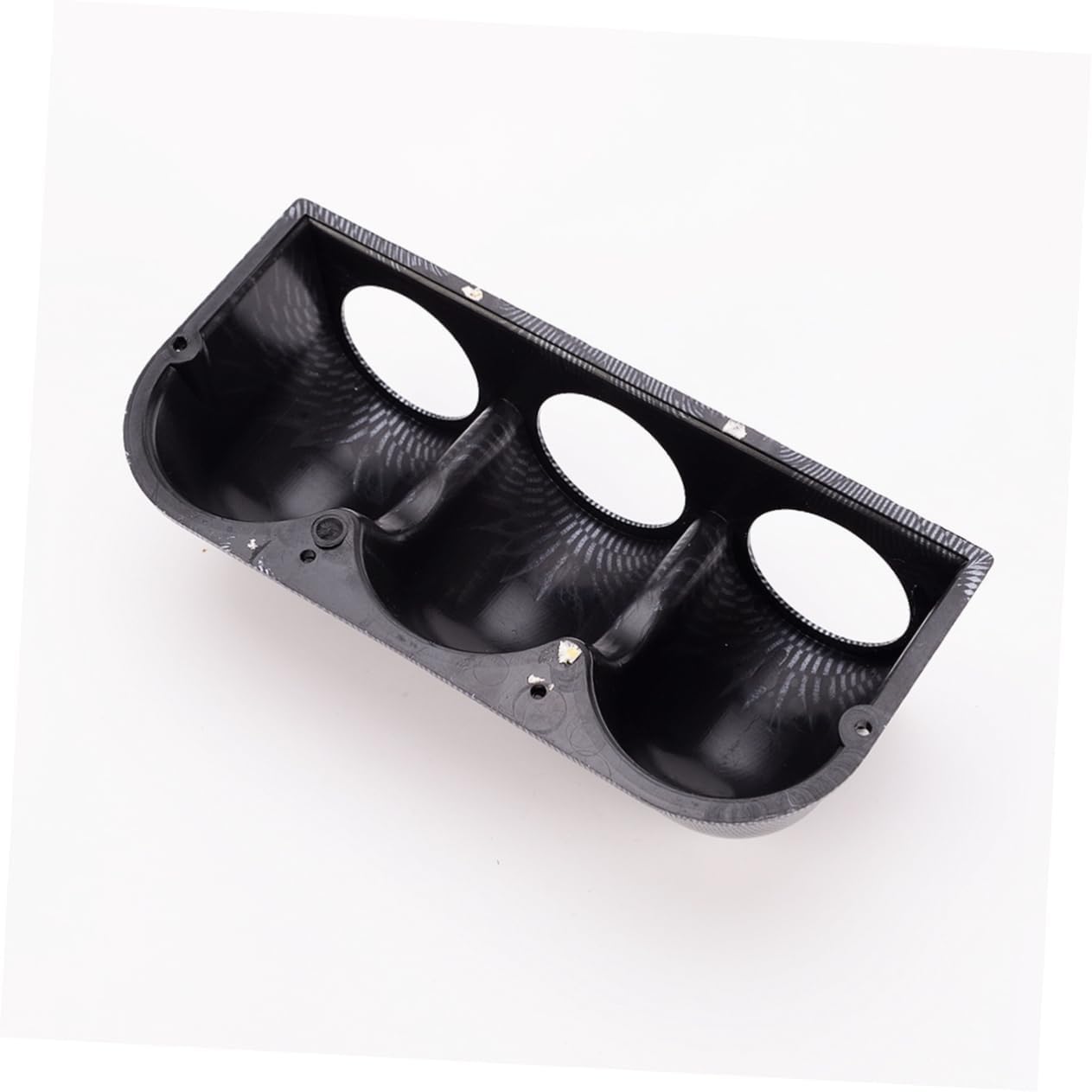 ibasenice 3hole Horizontal Carbon Fiber Look Triple Dash Mount Gauge Holder for Auto Truck Boat Motorcycle Easy Installation