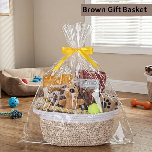 Image of woric Small Woven Storage Basket Dog Toy Baskets for Fall Gifts Empty
