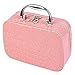 JOMA E-Shop Estuche cosmético con patrón de piedra para mujer con efecto de cocodrilo, estuche organizador para maquillaje, maquillaje, cosméticos, esmalte de uñas, Pink (Rosa) - BA000204