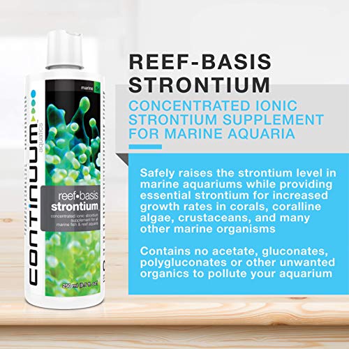 Continuum Aquatics Reef Basis Strontium - Liquid Concentrated Strontium Supplement For Marine Reef And Saltwater Aquariums #TOP1