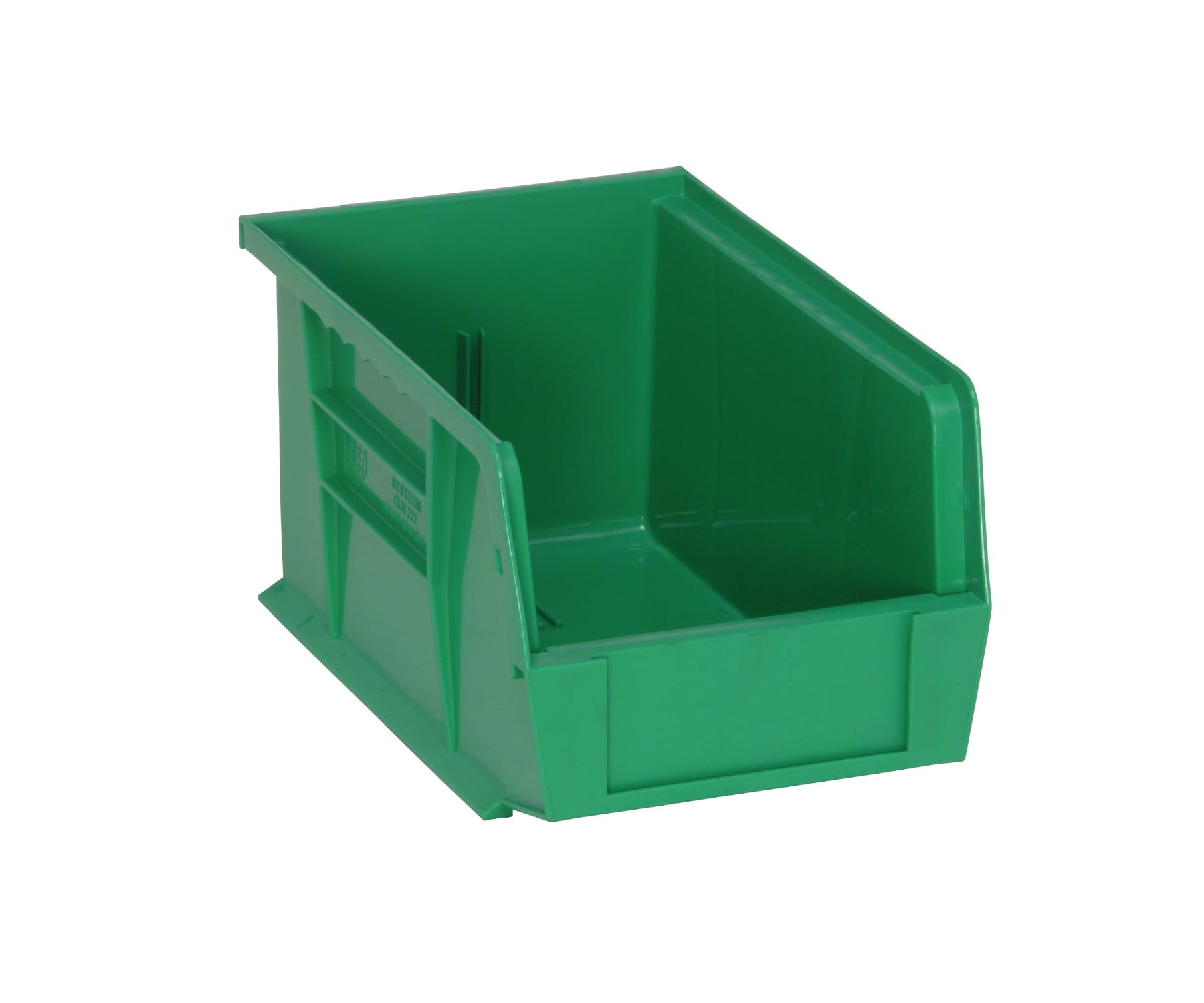 Quantum QUS221 Plastic Stackable Bin, 9-1/4 x 6 x 5 Green - Lot of 12