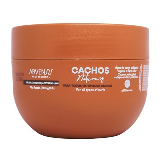 Geleia Ativadora Alta Fixação Arvensis Cachos Naturais - Definição Sem Rigidez, Anti-Frizz, 250g