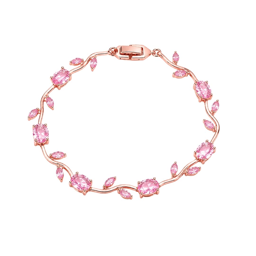 Nilu's Rose Gold Tulip Floral Bracelet 2.4-2.6 - Image 1
